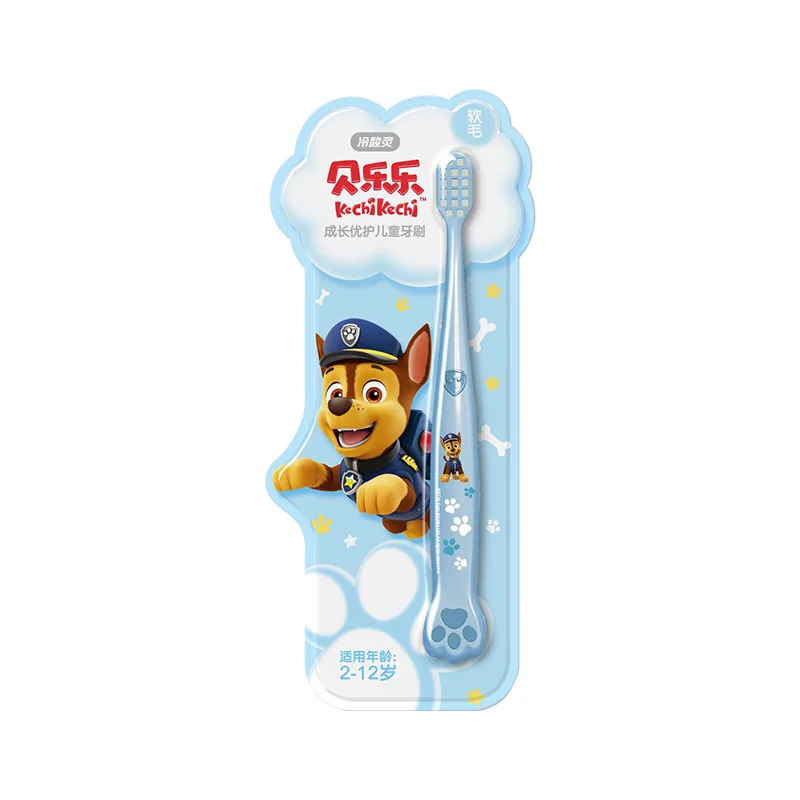 Original Paw Patrol Cartoon Children Toothbrush Chase Skye Anime Figures Gum Cleaning Suitable for 2-12 Years Old Kids Gifts