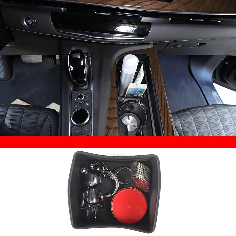 

Для Cadillac Escalade 2021-2023 TPE черный ящик для хранения центральной консоли автомобиля ящик для хранения мобильного телефона автомобильные аксессуары