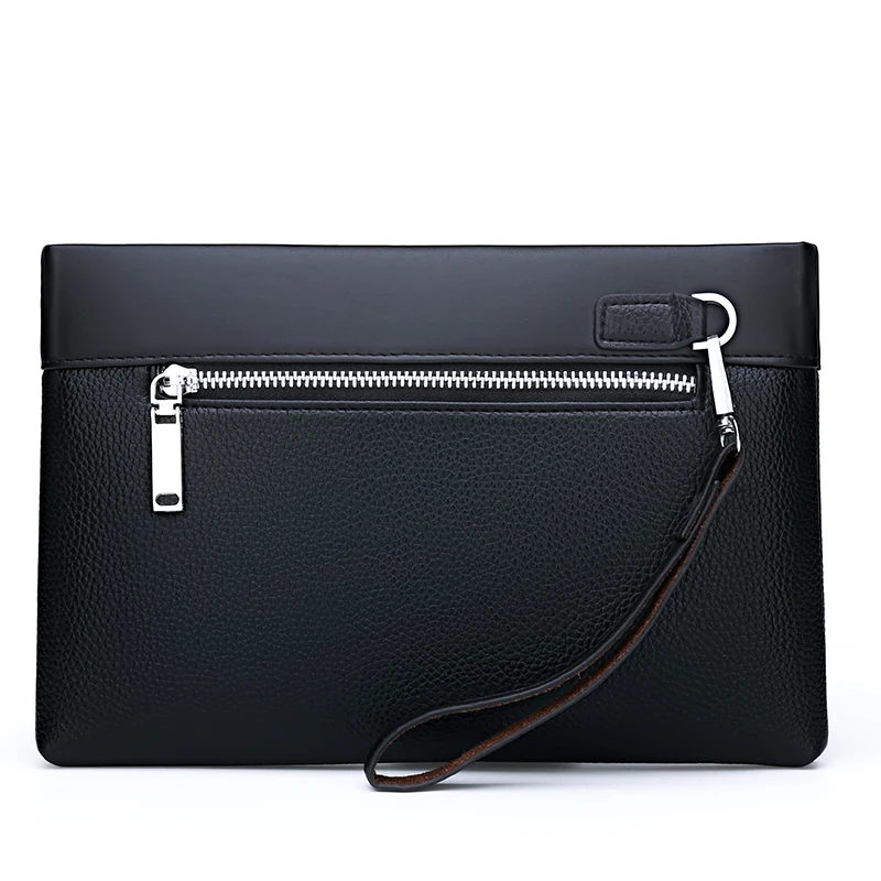 Men's PU Leather Business Style Handbag, Clutch Bag, Soft, Male Waist Pack, Elegant, Leisure, Stylish, Hand Pouch