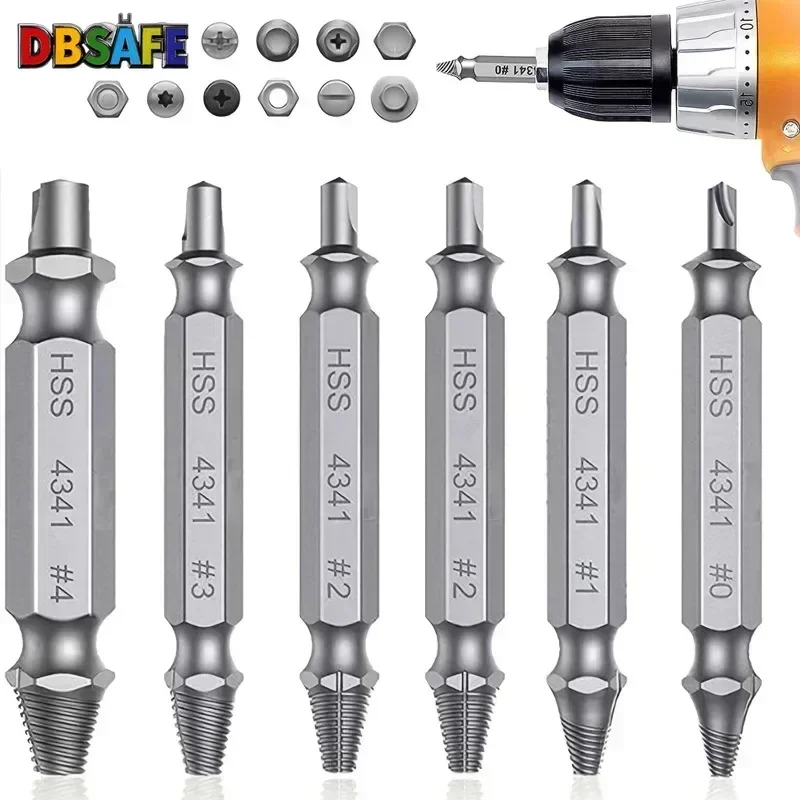 

Damaged Screw Extractor Set HSS Drill Bit Stripped Broken Remover Small Easily Quickly Take Out Kit Easy Demolition Power Tools