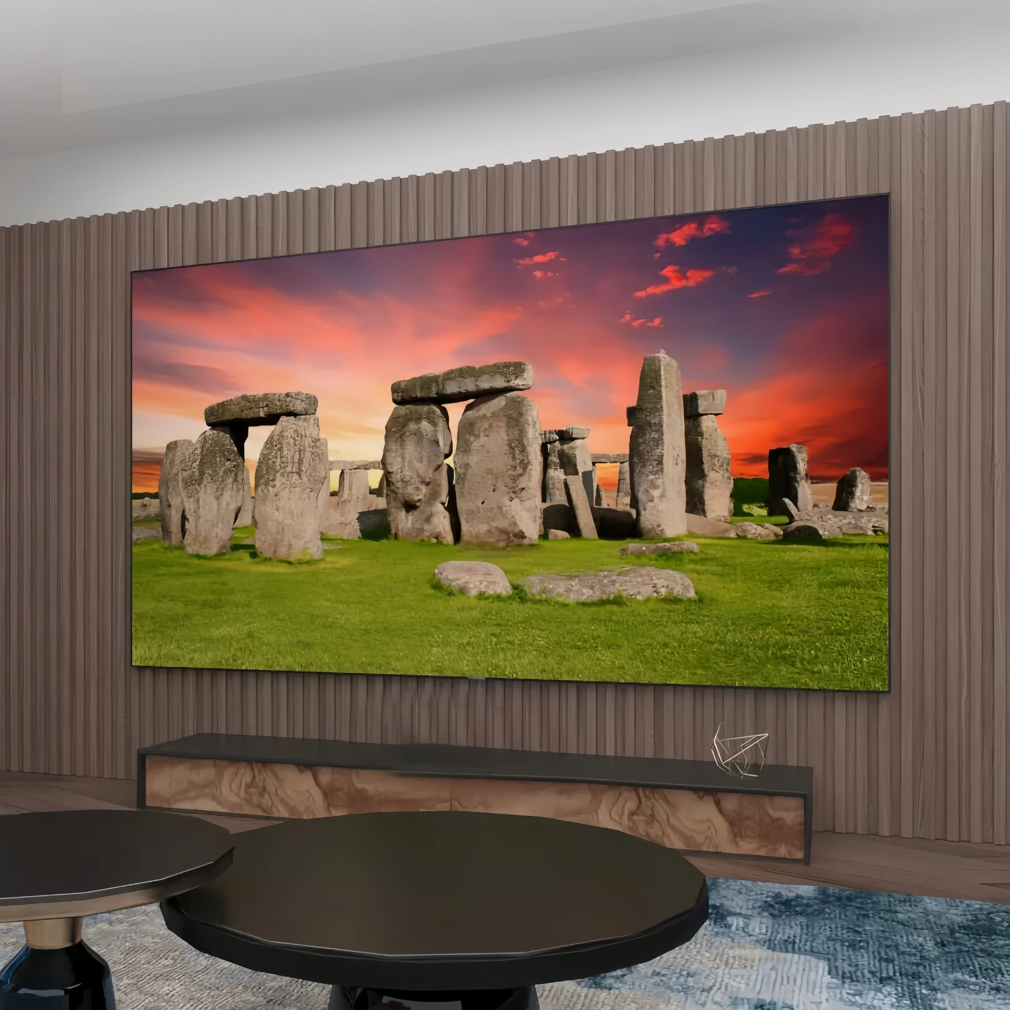 Aeon CineGrey Acoustically Transparent Sound Through Projector Screen With Perforated ALR Ambient Light Rejection & Thin Frame
