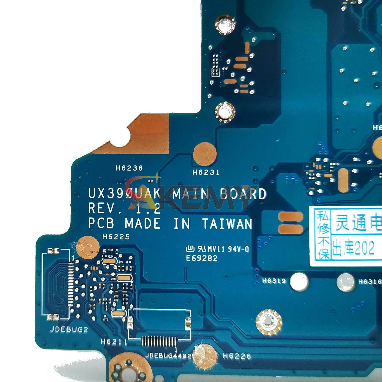 Ux390uak placa-mãe do portátil para asus zenbook ux390uak zenbook3u ux390 notebook mainboard com i3 i5 i7 cpu 100% testes ok navio rápido