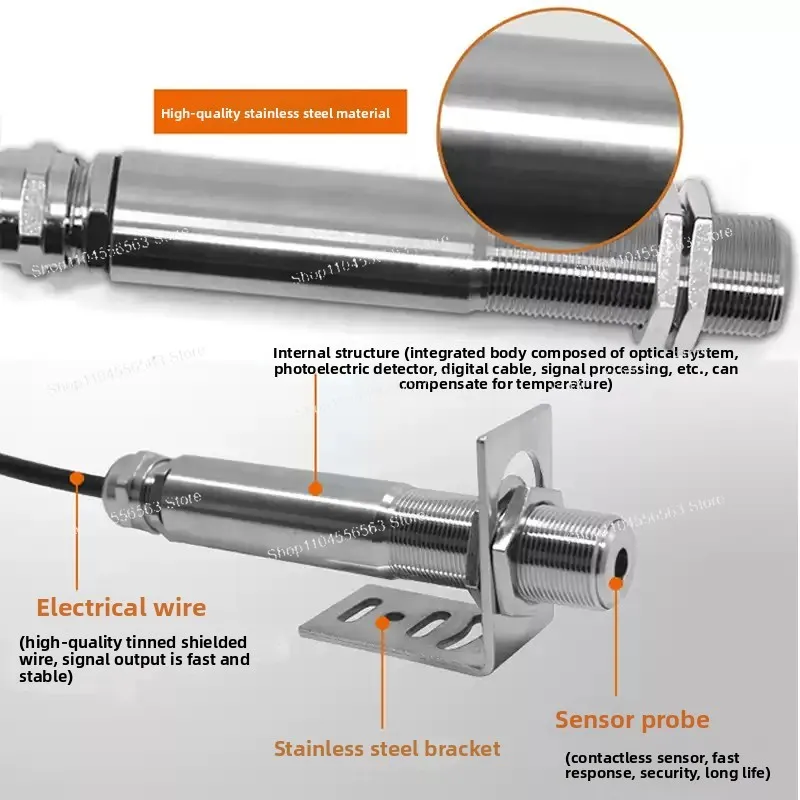 ir temperature transmitter 1200c 800c 200c 100c non contact infared temp sensor for choose