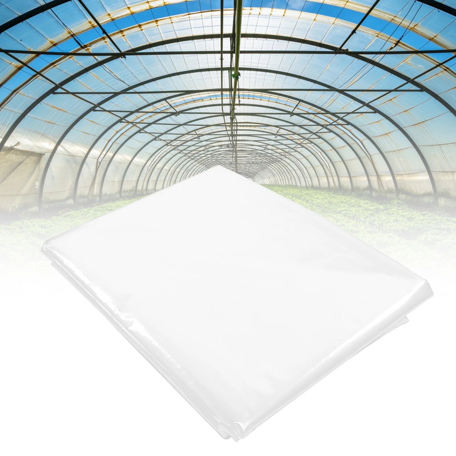 

2x8m/2x10m PE Plastic Film Transparent Dustproof Greenhouse Vegetable Plant Cover Agricultural Garden Waterproof Accessories