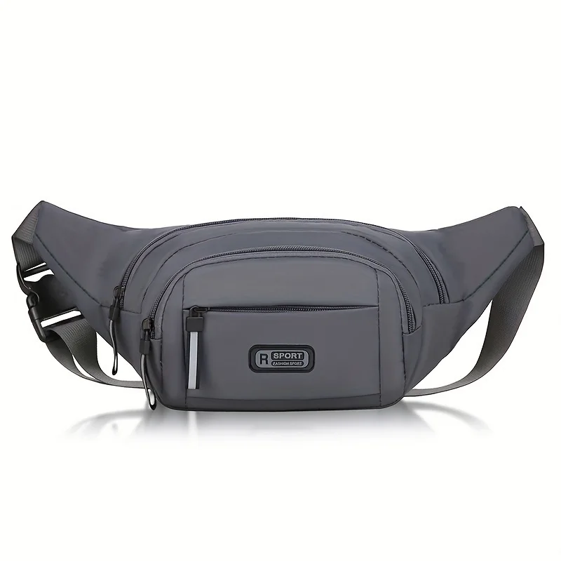 Herren Wasserdichte Hüfttasche mit Mehreren Fächern, Outdoor-Sport-Lauf-Reise-Umhängetasche, Brust-Gürteltasche in Verschiedenen Farben – Detail 2