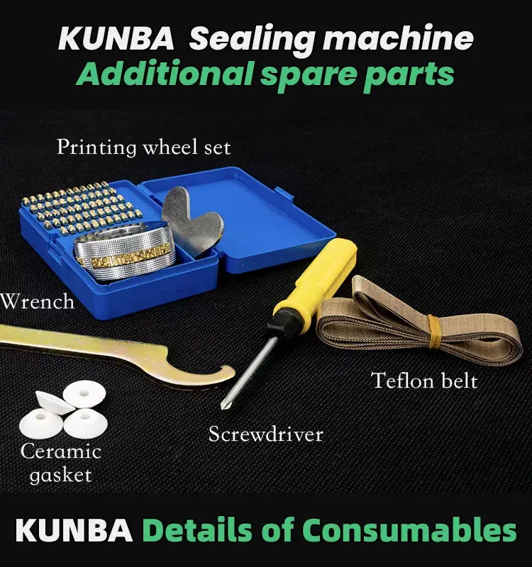 SF-150W Automatic Digital Temperature Control Continuous Heat Sealer Sealing Machine For Aluminum Foil Plastic Bag