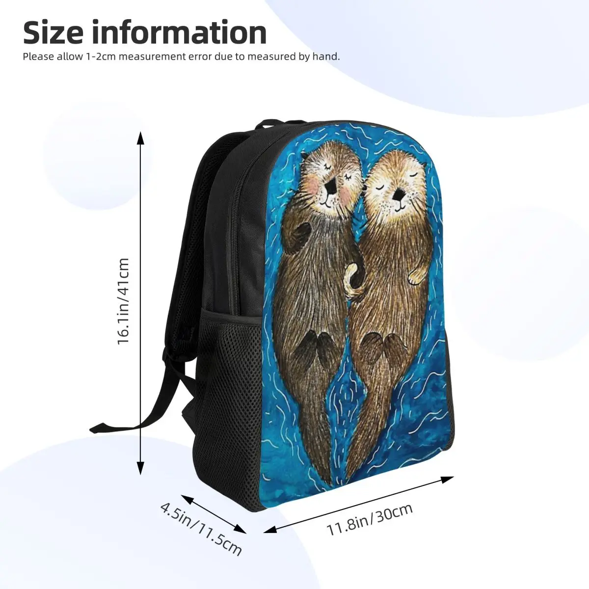 Otter CUTE SLEEP Backpack Hot Sale Daypack Large Capacity Children BookBag School Bag Shoulder Bags for Men Women