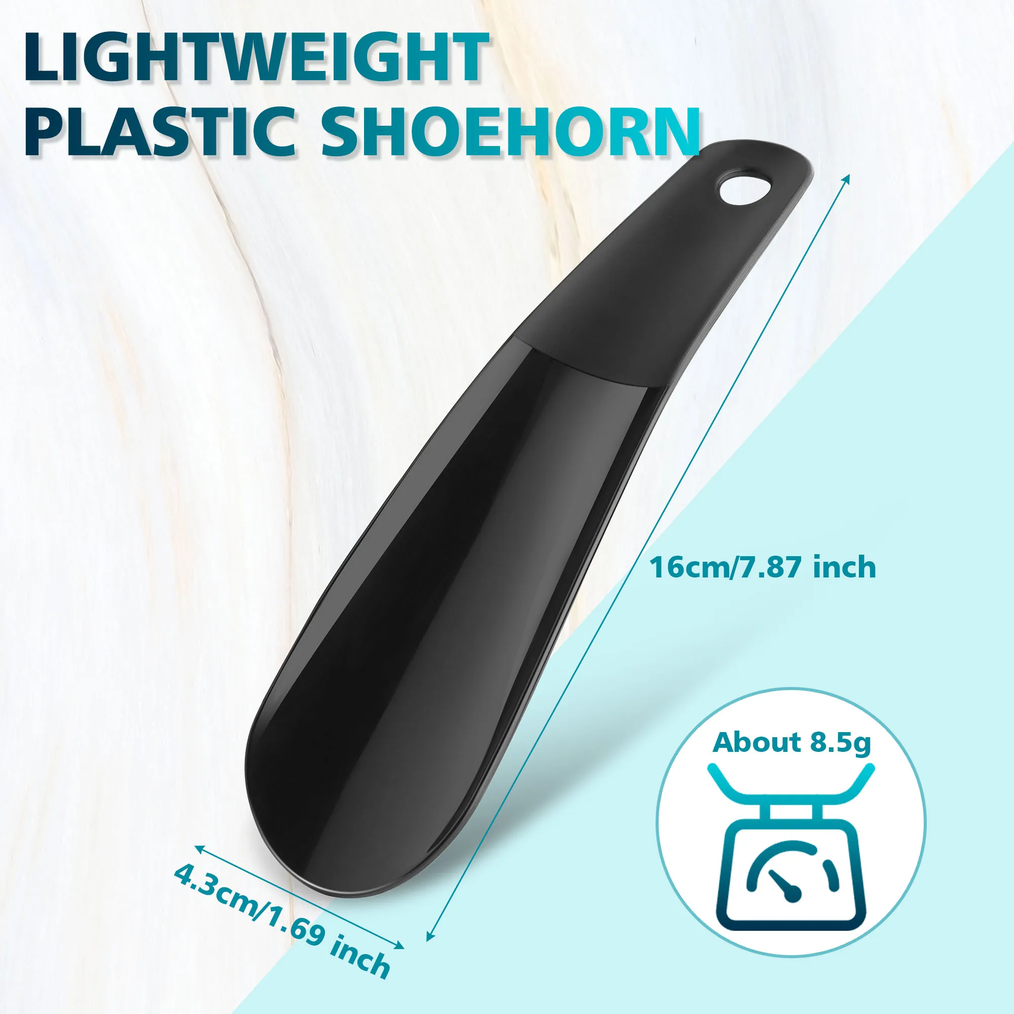 Professional Shoe Horn Sturdy Slip Shoe Lifter Stand Plastic Spoon Shape Smooth Shoe Horns Wearing Shoes Nice Tool for Traveling image 2