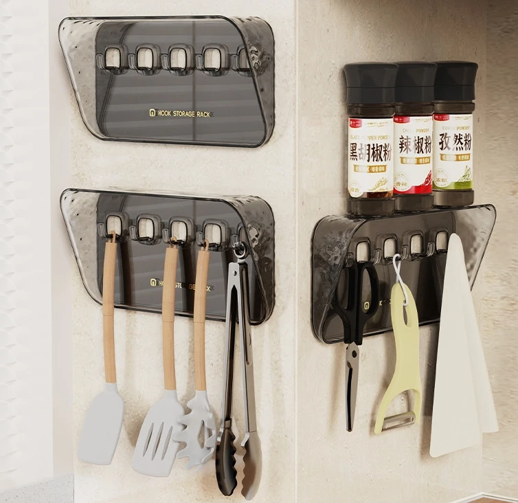 

1pc Wall-Mounted Shelf Sundries Home Decorative Hooks Organizer Self Adhesive Door Key Hanger Storage Holder Wall-Mounted Key