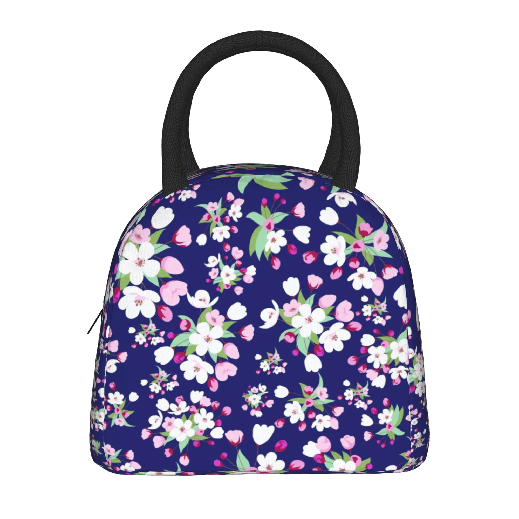 Japanese Sakura Cherry Blossom  Insulated Lunch Bag Thermal Bag Meal Container  Large Tote Lunch Box Food Storage Bags