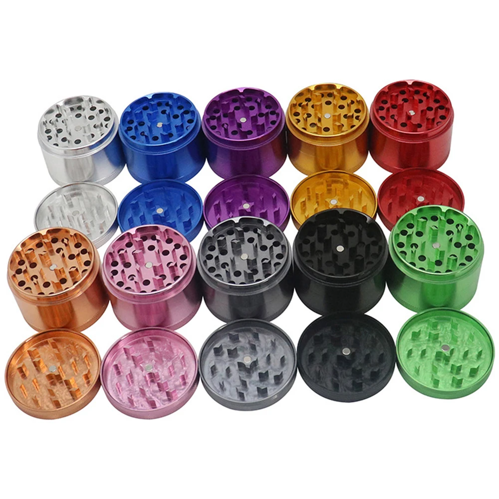 63MM Dry Herb Metal Grinder 4-layer Aluminium Alloy Tobacco Grinder Herb Spice Miller Crusher Smoke Accessories