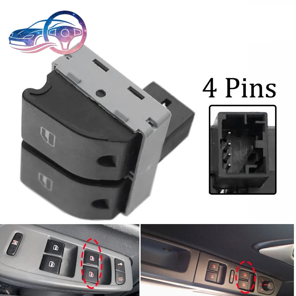 For VW Gol Saveiro g4 g5 g6 g7 Fox Cross Space Fox Electric Power Window Console Switch Glass Button LHD 6Q0959858