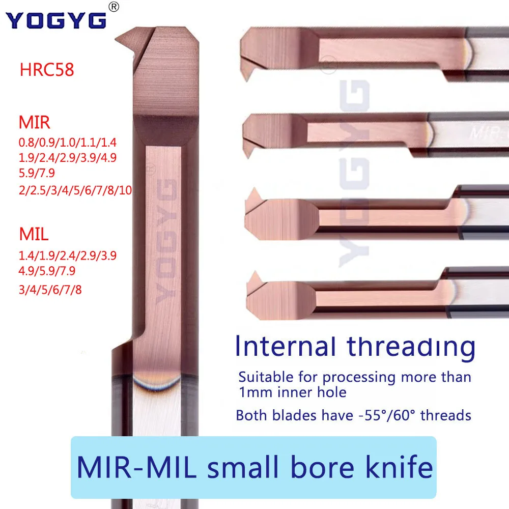 

HRC58 MIR MIL small hole thread boring tool MIR3 MIR4 MIR5 MIR6 MIR8 A60 L15 L22 small diameter Carbide thread Tool Boring Bar
