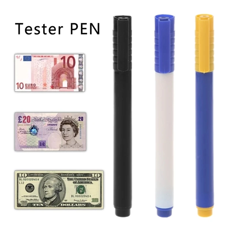 Money Marker Counterfeits Bill Detector Pen with Upgraded Broad Tip for Detecting Fake Counterfeits Bills Universal Pen