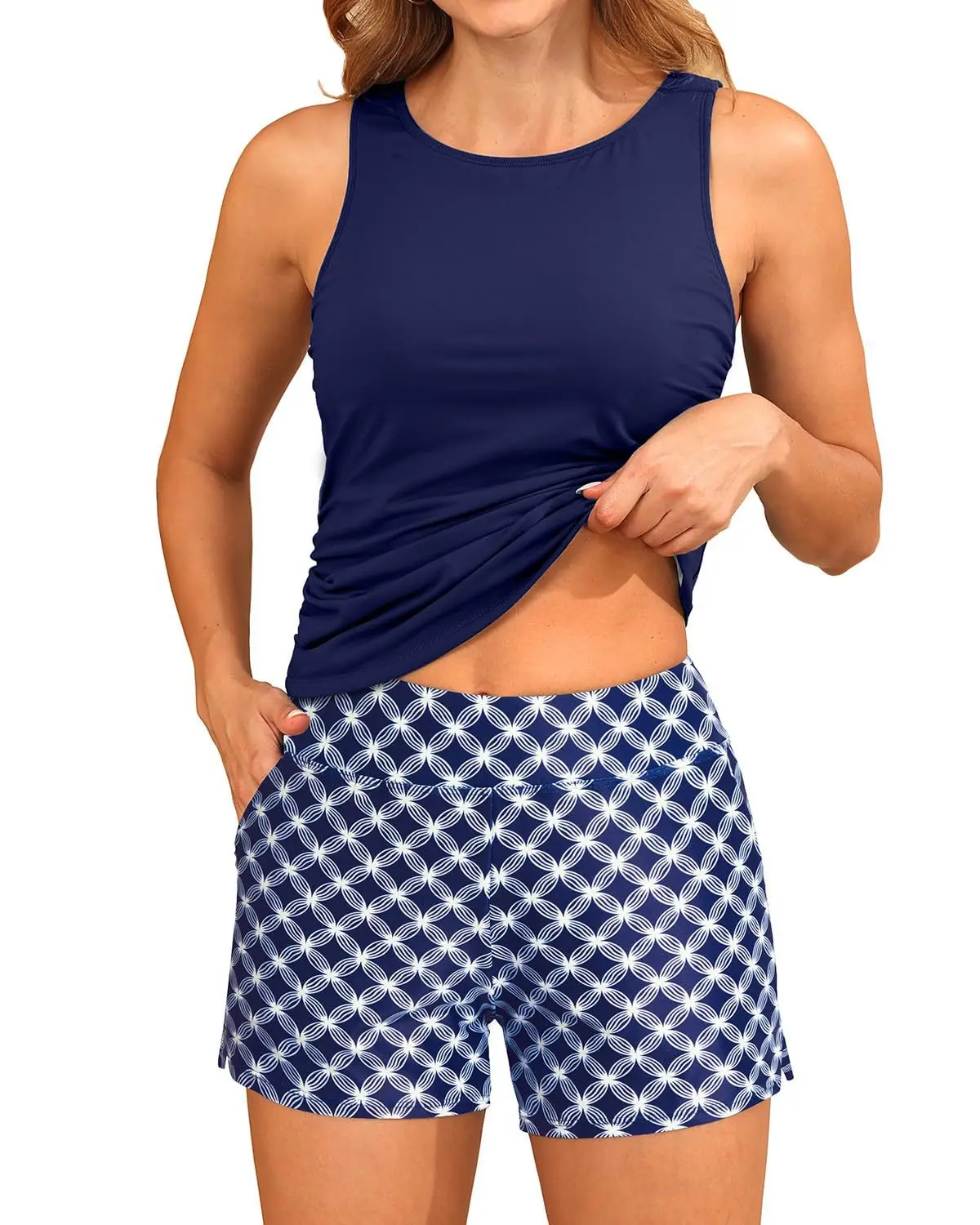Drawstring Tankini New Plus Size Swimsuit Women Large Swimwear Female Bathers Bathing Swimming Suit Beachwear Bikini 2026 Mujer