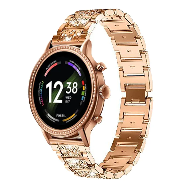 

For Fossil Gen 6 42mm Stainless Steel Strap Garmin Venu 3S 2S Milan Magnetic Bracelet Huawei GT 4 41mm Stainless Steel Strap