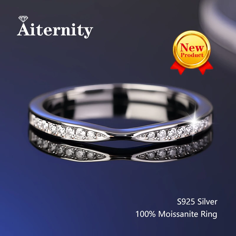 

925 Silver Men and Women Couple Ring Luxury Brilliant D Color 100% Moissanite Diamond Valentine's Day Unisex Rings