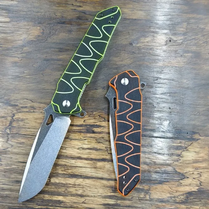 2 Colors Kingsnake Pocket Folding Knife AUS-8 Blade G10 Handle Tactical Hunting Camping EDC Survival Tool Knives