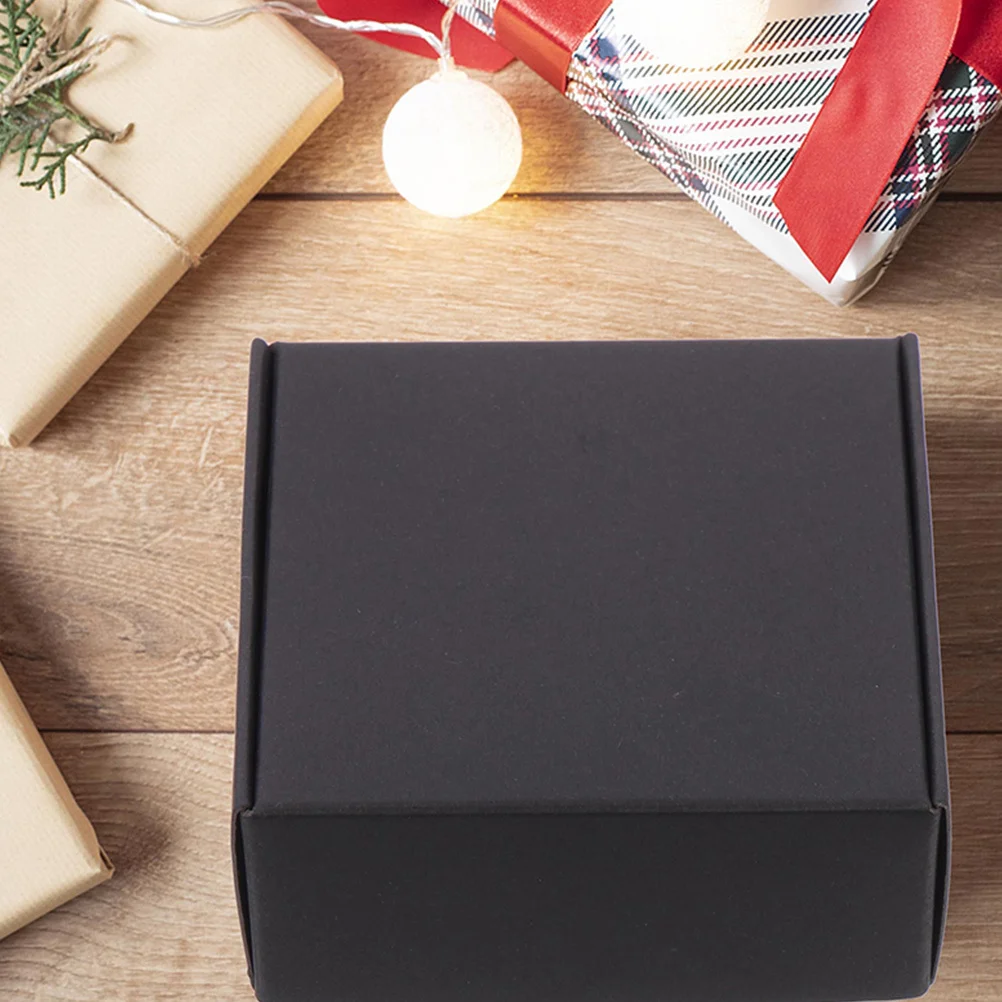 

15Pcs Black Card Packaging Box Strong Pressure Resistant Mailer Boxes for Shipping Packing Crafts Jewelry Storage Supplies