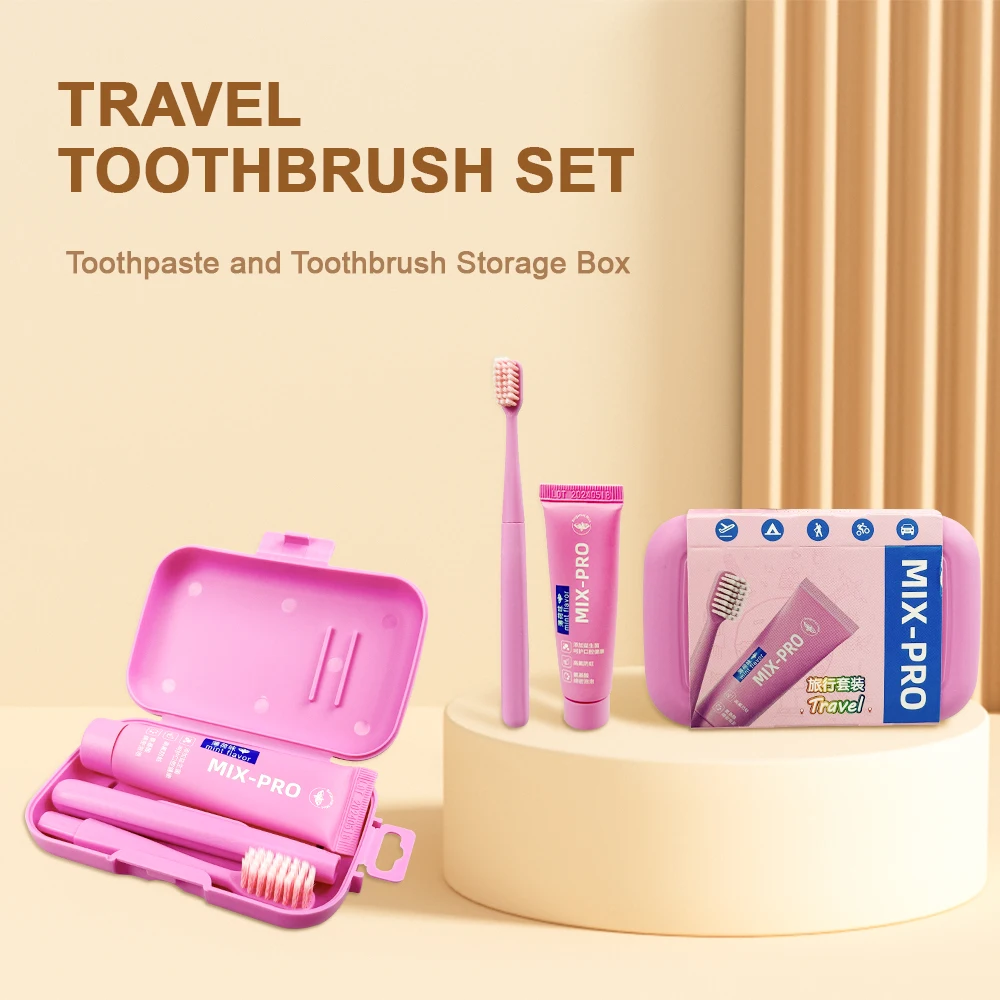 Portable Toothpaste set Folding brush Fold Toothbrush Storage Suit For Adult Home Travel Kit Oral Care Teeth Cleaning Bristle