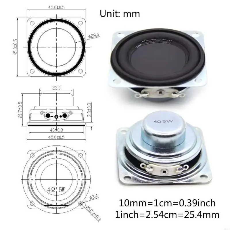 J1HD 45MM مجموعة كاملة 4 أوم مكبرات الصوت النيوديميوم للمسرح المنزلي DIY 2PCS