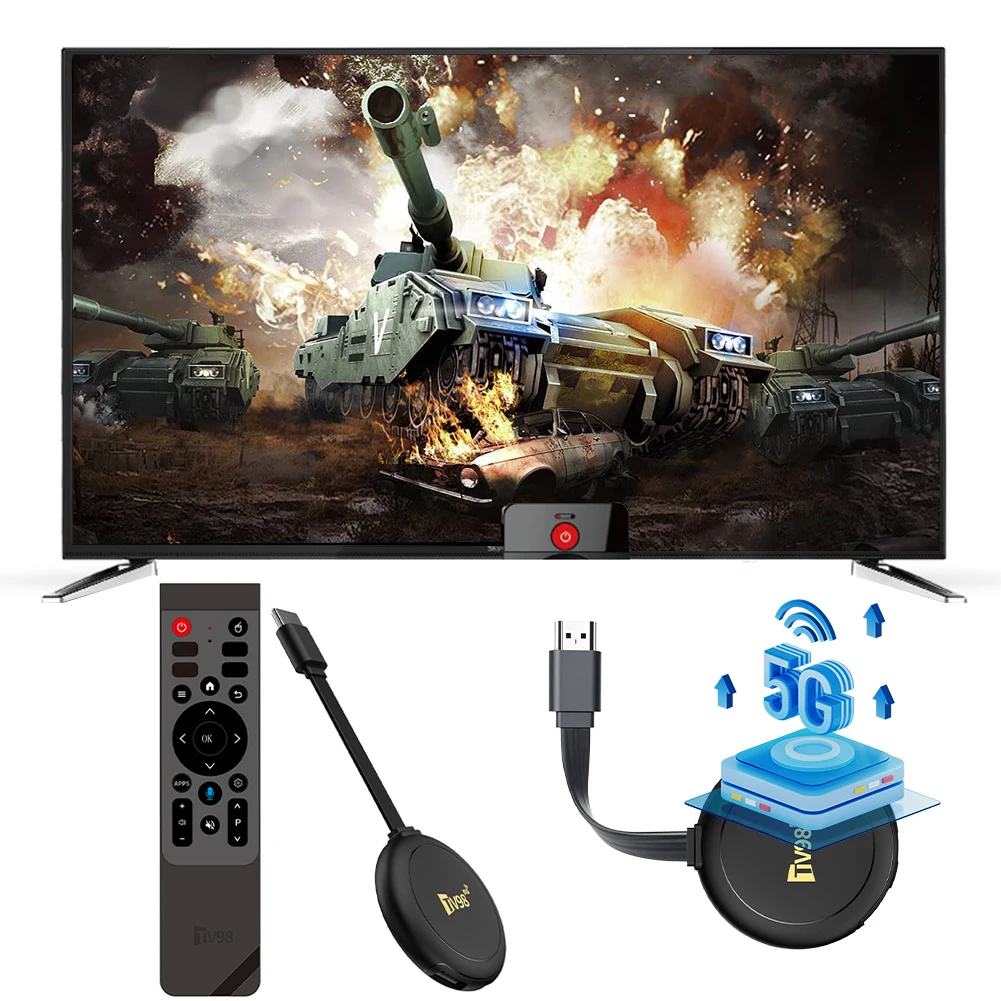 Android 14 Smart TV Box Sprachfernbedienung Set Top Box G31 OPenGL3.2 4K HD TV Video Player für HD-Filme Internetanwendungen