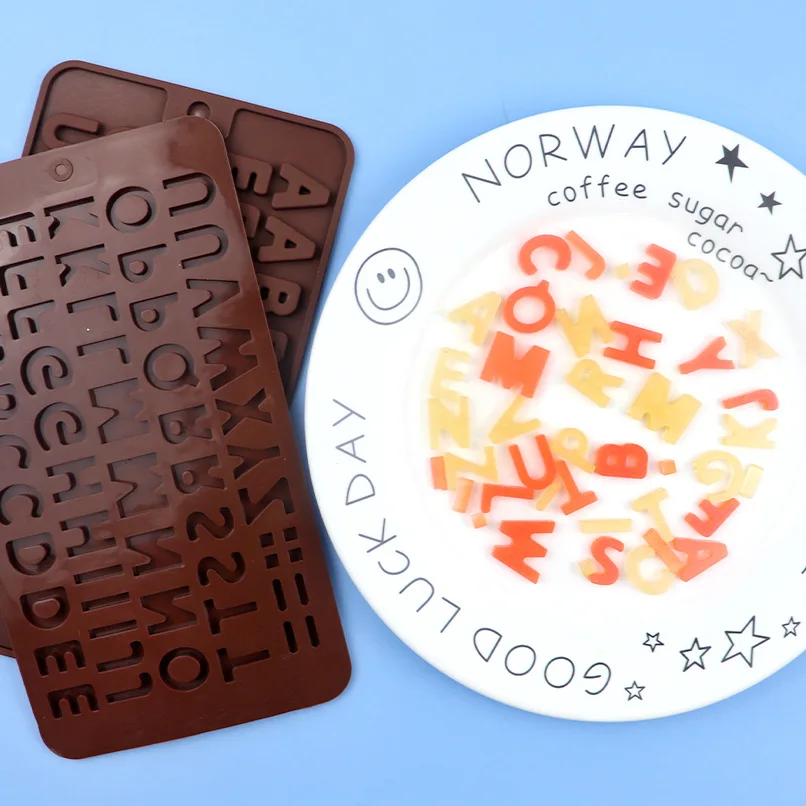 26 English Alphabet Silicone Chocolate Mold, Fire Paint Wax Vertical Mould XG022