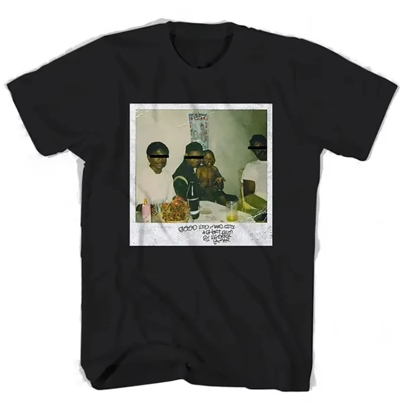 Sommer Rapper Kendrick Lamar Good Kid T Shirt männer frauen Hip Hop Grafik Kurzarm T-shirts Hohe Qualität Baumwolle streetwear