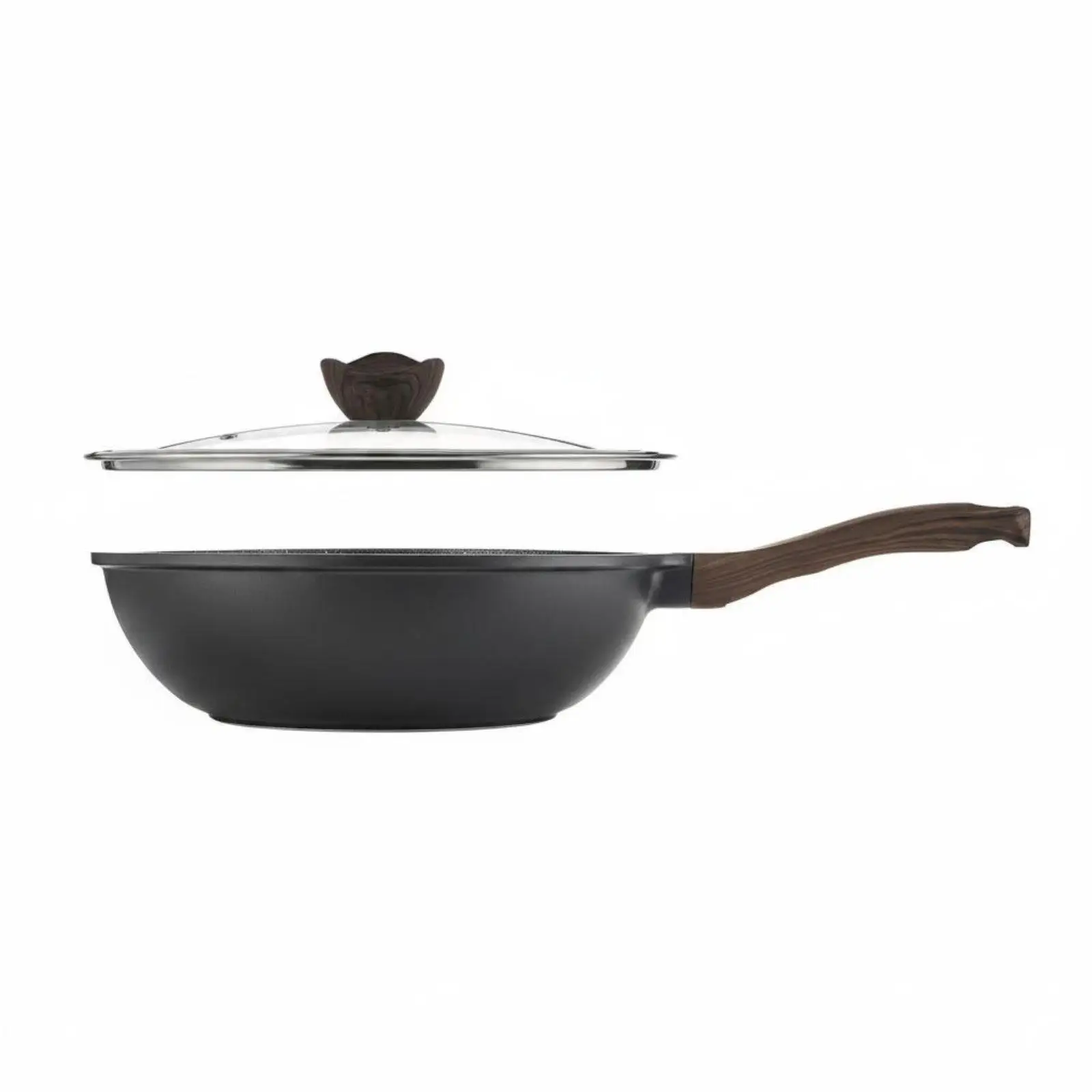 Nonstick Stone Coated Frying Pan Set for Gas Stove Induction Cooktop Kitchen Home Cooking with Uniform Heat
