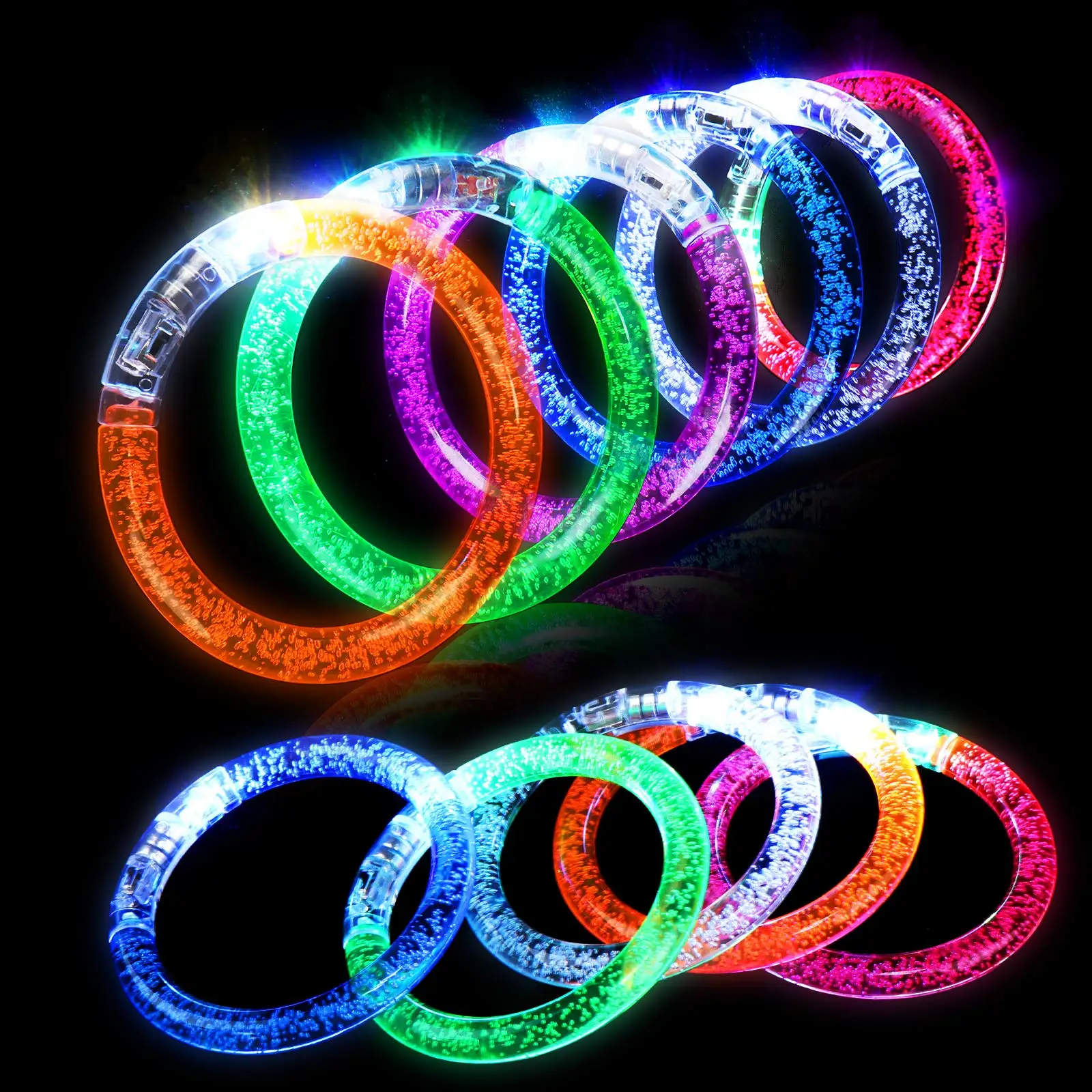 LED Light Up Bracelets Light Bracelets Glow Bracelets Glow In the Dark Party Supplies for Neon Party Supplies Concerts