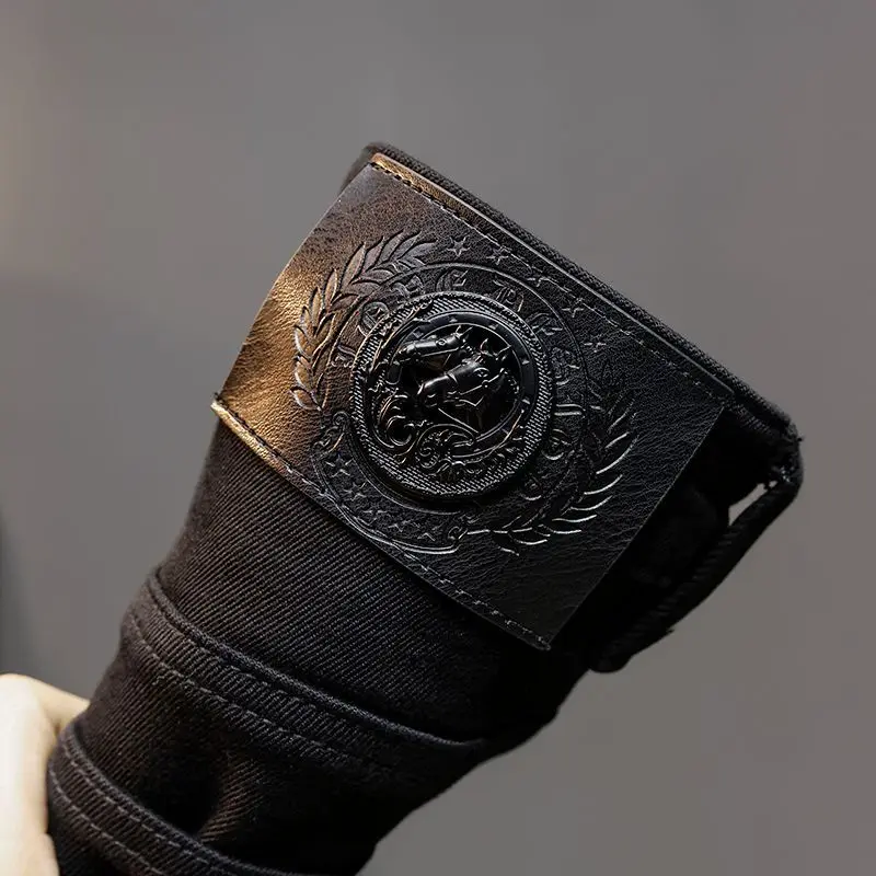 Новейшие черные эластичные узкие прямые повседневные и удобные мужские джинсы в корейском стиле - модные и модные мужские джинсы.