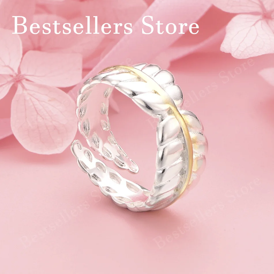 

1 piece of 925 sterling silver delicate feather ring with an opening for women's gifts, wedding accessories, jewelry