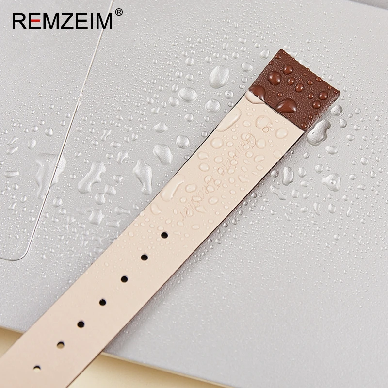 Ultra-thin Soft Genuine Leather Watch Strap Wrist Strap 14mm 16mm 18mm 20mm 22mm White Black Pink Brown Leather Watchband