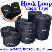 5M/Pair Sew Hook Loop Tape Non-Adhesive Nylon Interlocking Magic Tape for DIY Projects Clothing Sewing Crafts Wide 16mm-150mm