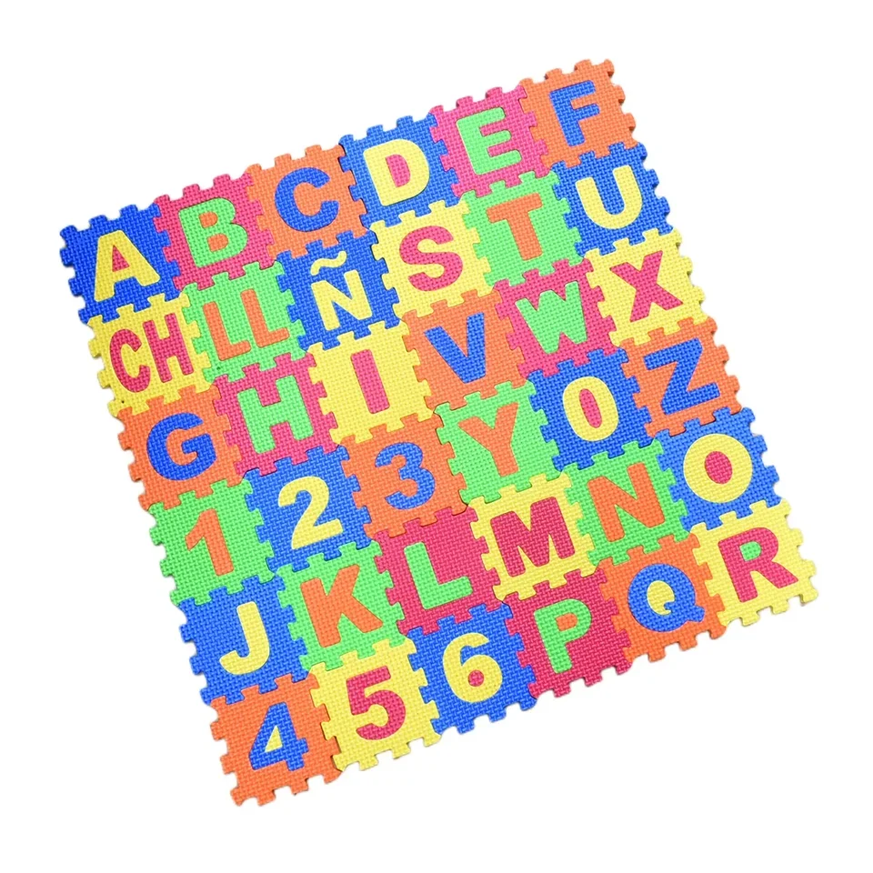 フォームプレイマット,アルファベット文字,数字,教育玩具,柔らかい