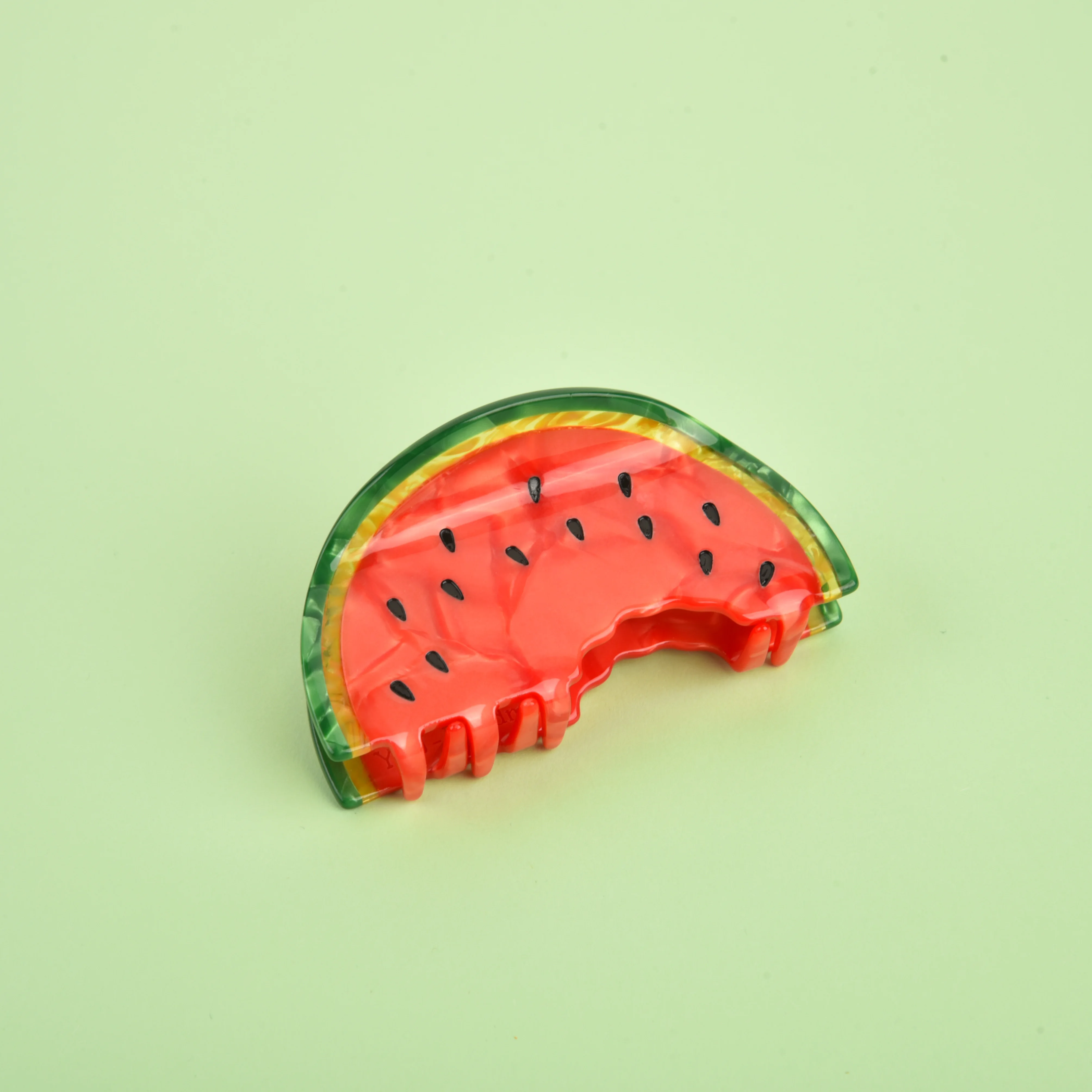 Muweordy New Design Watermelon Hair Claw Fruit Series Acetate Claw Clip for Girls Colorful Crab Hair Clip Hair Accessories