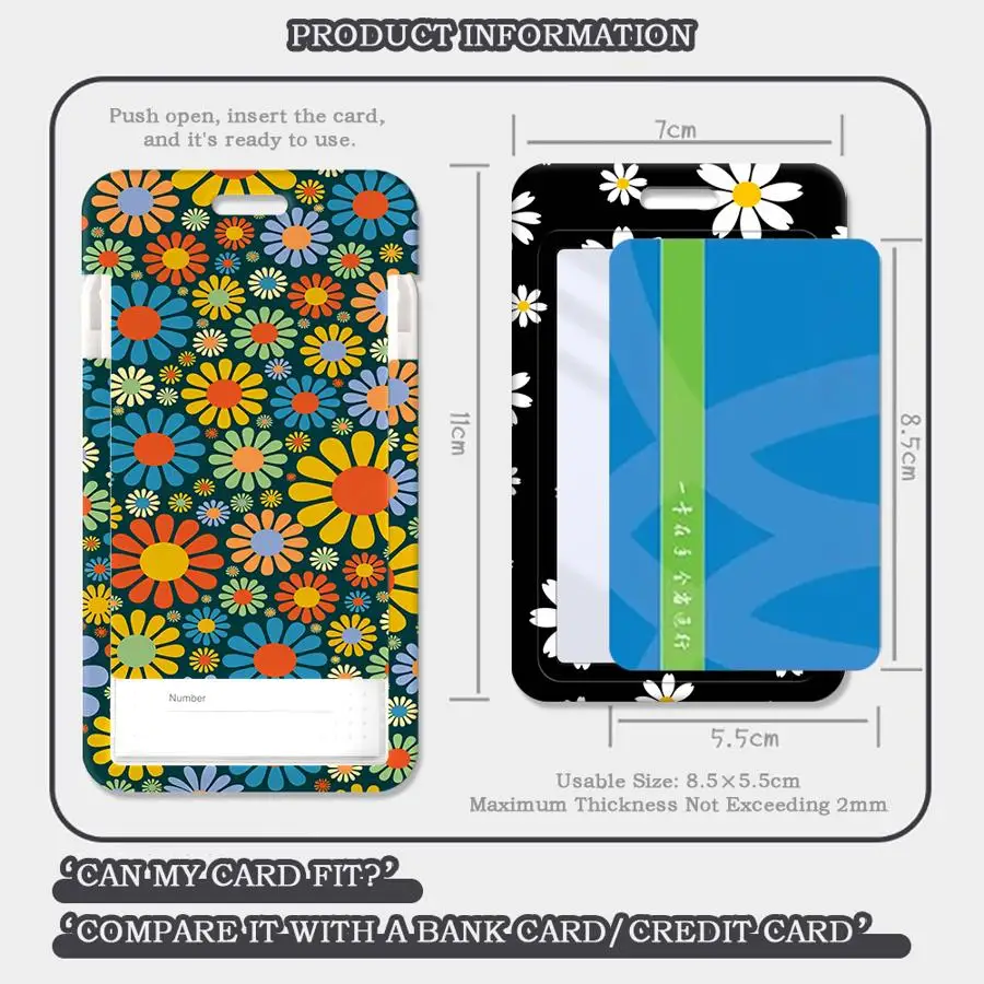 Cover Case 1Pc Card Holder Retractable Credit Card Holders Holders Child Bus with lanyard Badge Bank ID Luxury Fashion Beautiful