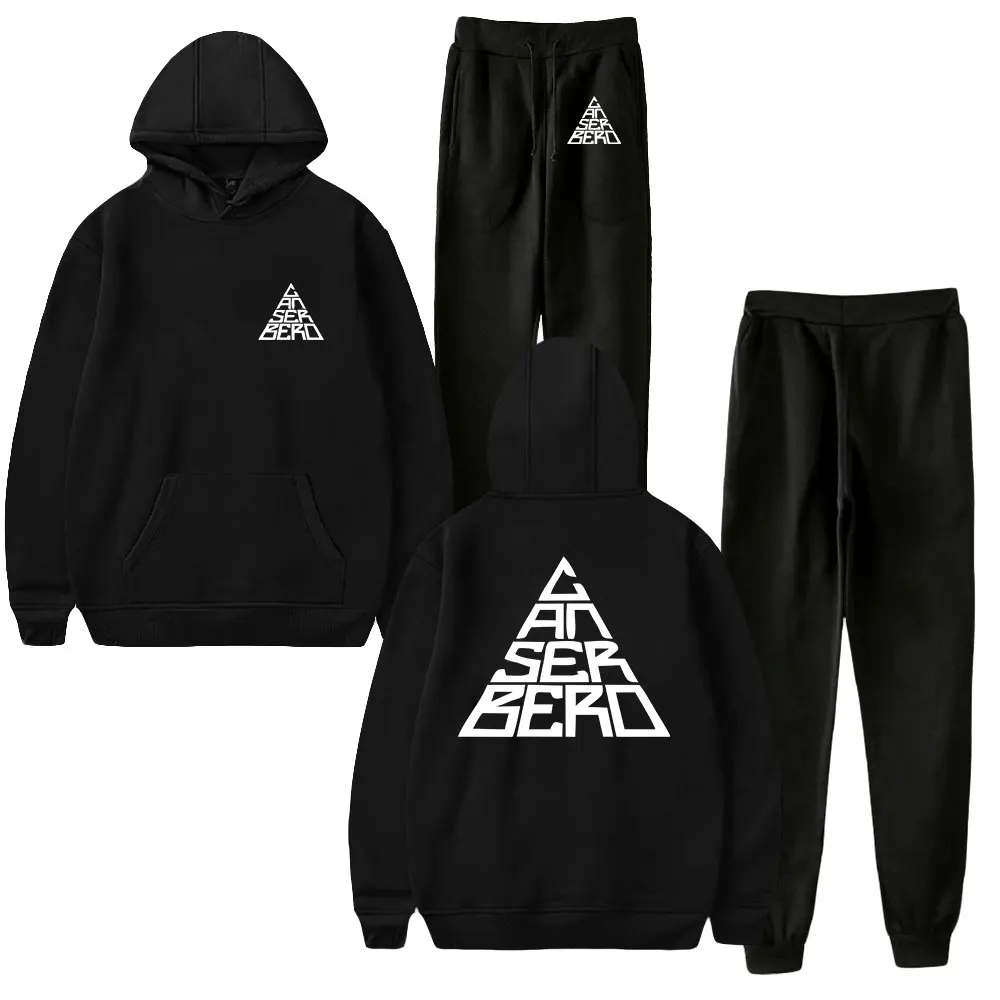 

Canserbero Merch Pop Singer Hoodie Jogger Pants Two Piece Set Sweatshirts+Sweatpants 2023 Tour Clothes Men Women's Set