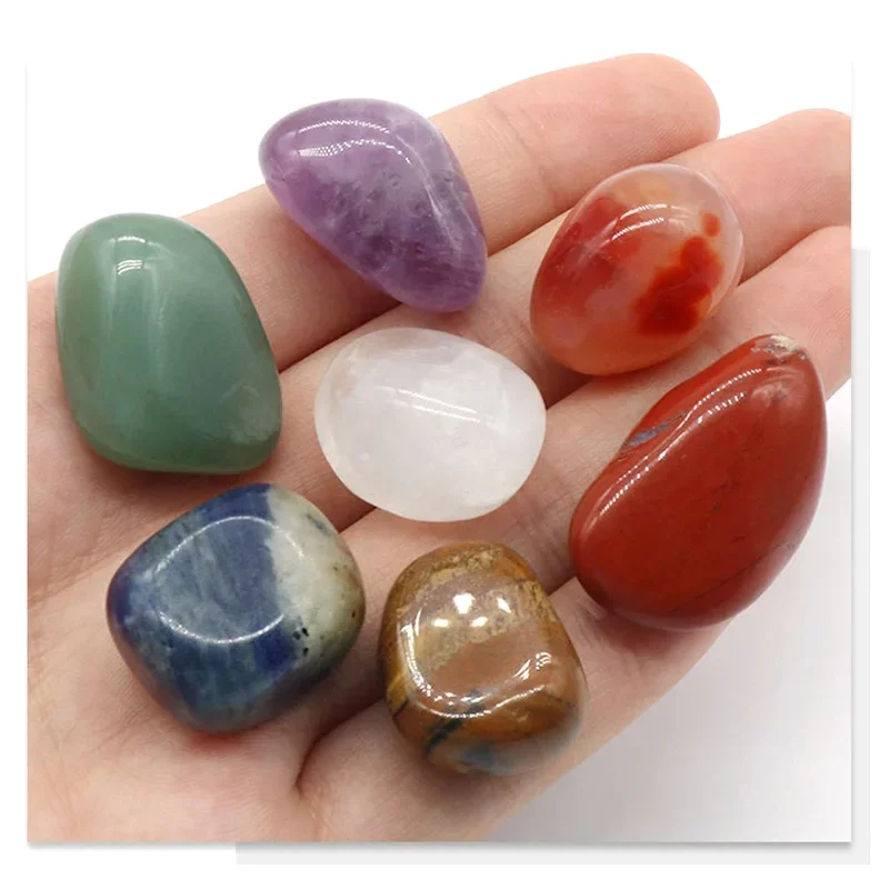 20pc Chakra Stone Beads Irregular Jade Quartz Crystal Healing Decoration Moss Microlandschaft Scenic Area Crafts Ornaments