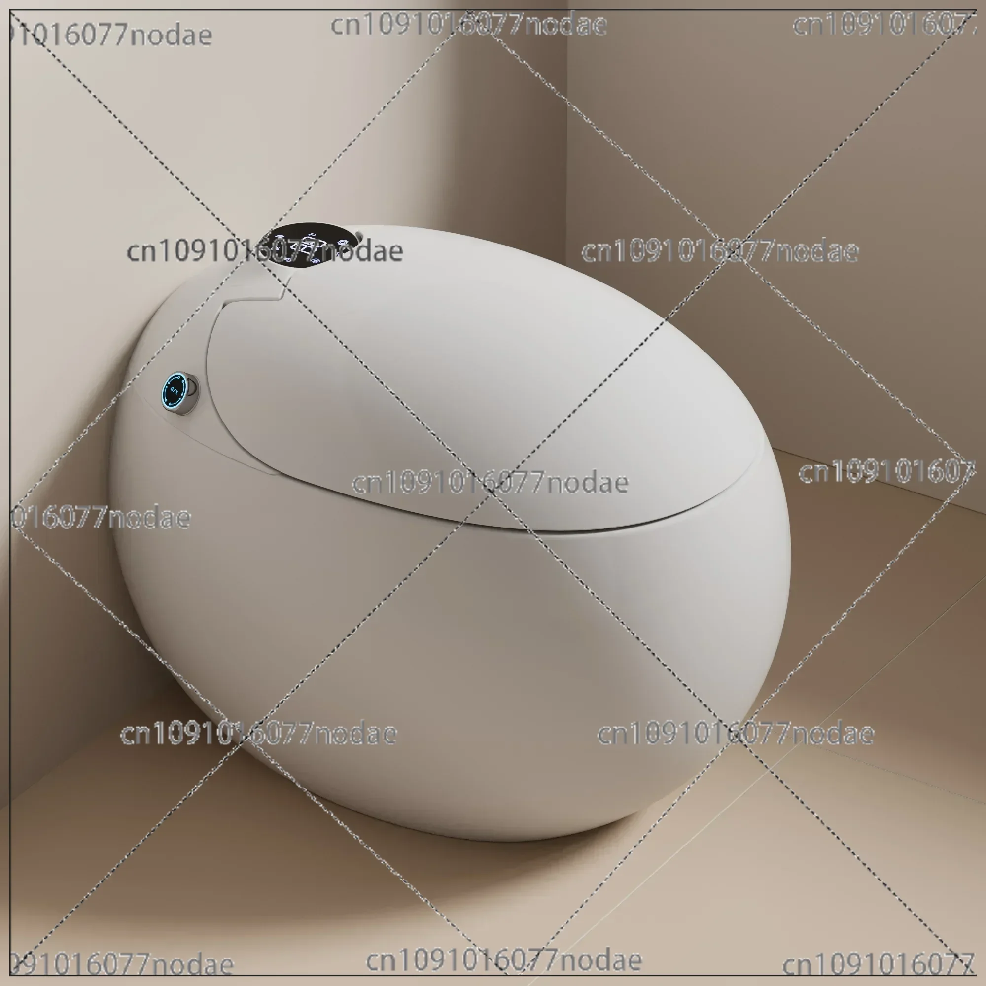 

Modern Round Egg Shape Electric Closestool Heated Seat Automatic Intelligent Toilet Bowl Egg Shape Bathroom Smart Toilet