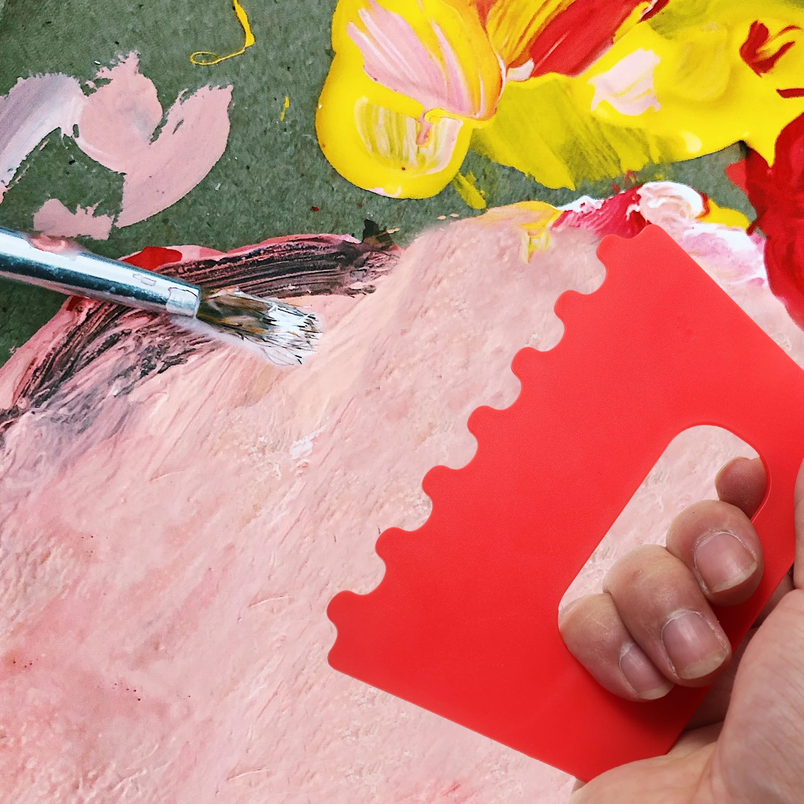 4pcs Kids Painting Tools Graffiti Drawing Scrapers Children Art Crafts Brush Pigment Diy Line Painting Scraper Drawing Tool