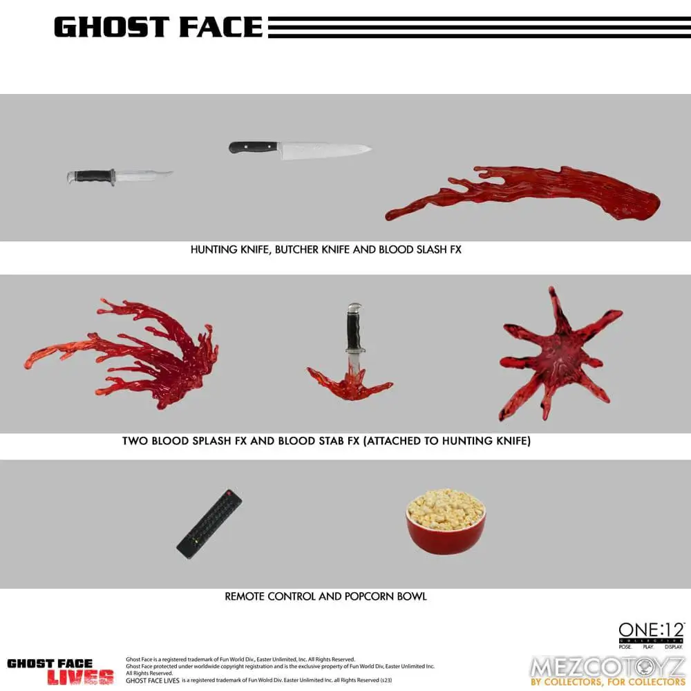 

100% Original Anime Figure Mezco Toyz ONE 12 Collective Ghost Face lives Genuine In Stock Collection Model Toys Gifts