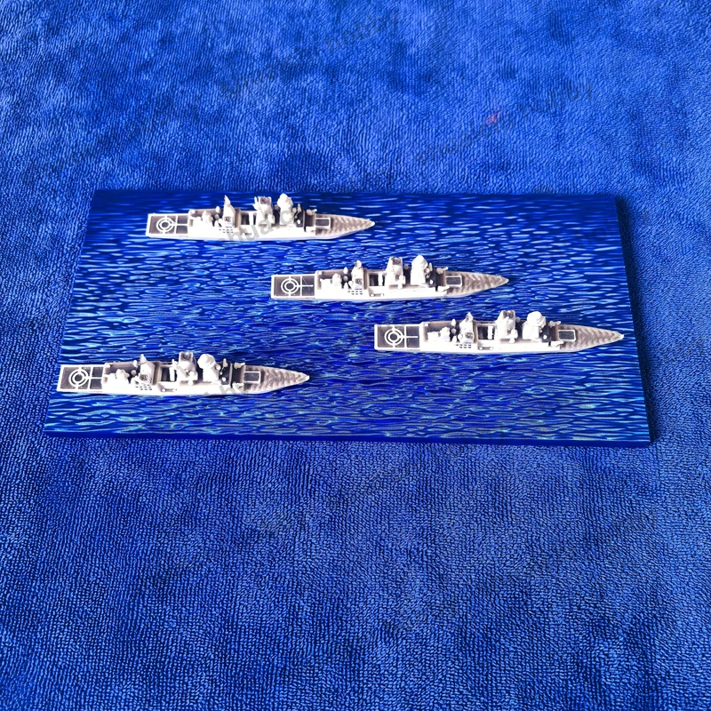 1PC Small-Scale Warship Model Seascape Base 18x9x0.7cm Display Platform Realistic Ocean Scene Effects for Diorama Miniature Ship