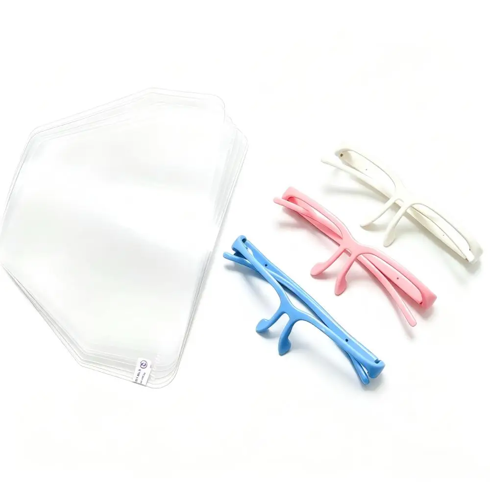 Anti‑Fog Dental Adjustable Face Shield Full Coverage Splash‑Resistant Lightweight PPE, 1 Frame Plus 10 Replaceable Films