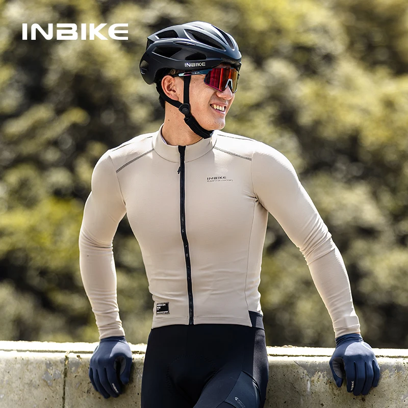 INIBKE Winter Men\'s Cycling Long Sleeve Jersey Thermal Bicycle Top Mountain Biking Riding Jersey Man Outdoor Sportswear Clothes