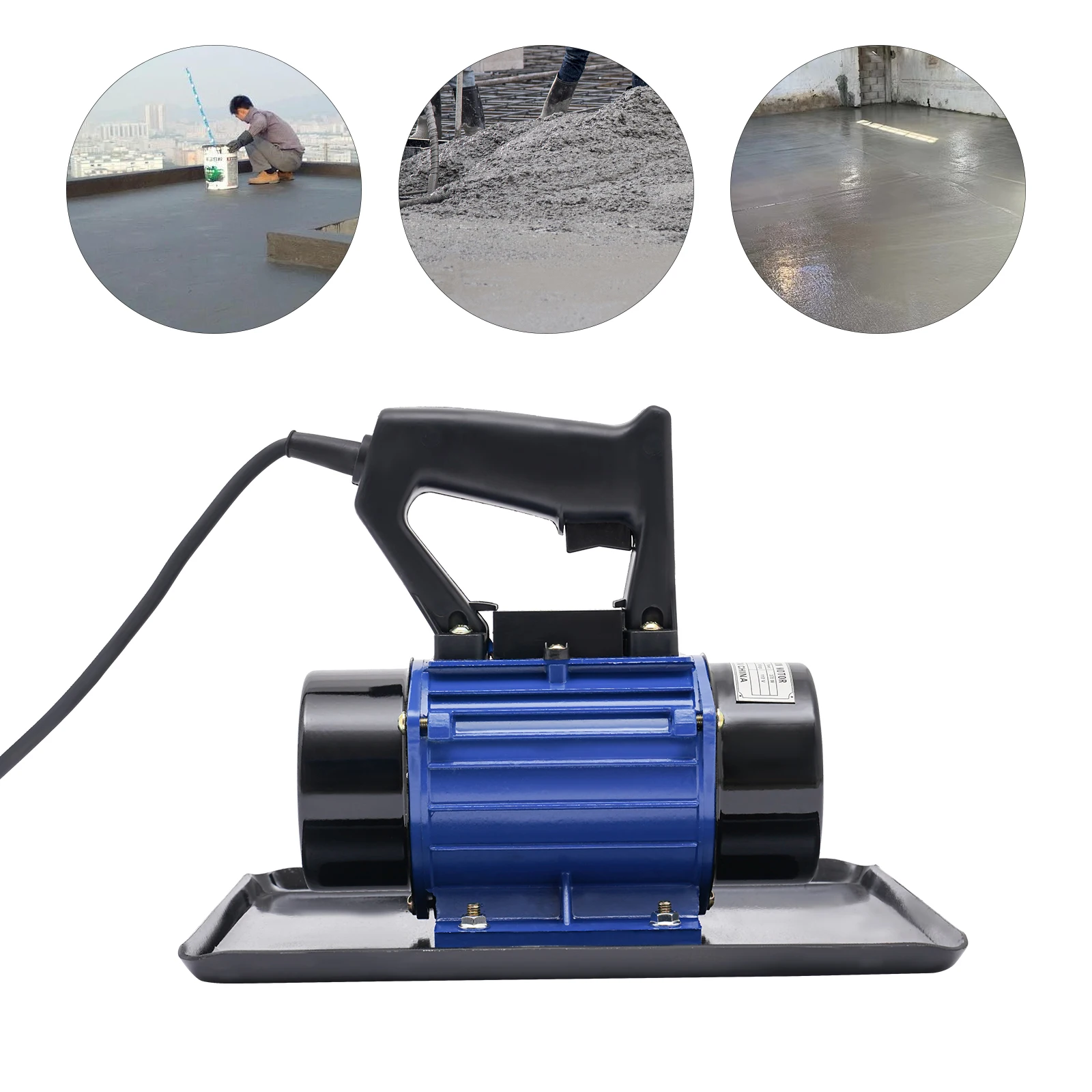 110v 370w 콘크리트 진동 모터 휴대용 테이블 모션 콘크리트 진동기 기계 시멘트 스무더 대부분의 콘크리트용