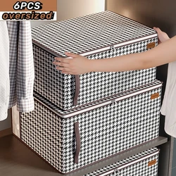 Quilt Storage Bag Large Capacity Quilt Bags Home Closet Clothes Organizer Boxes Thousand Bird Grid Dustproof Packing Moving Bags