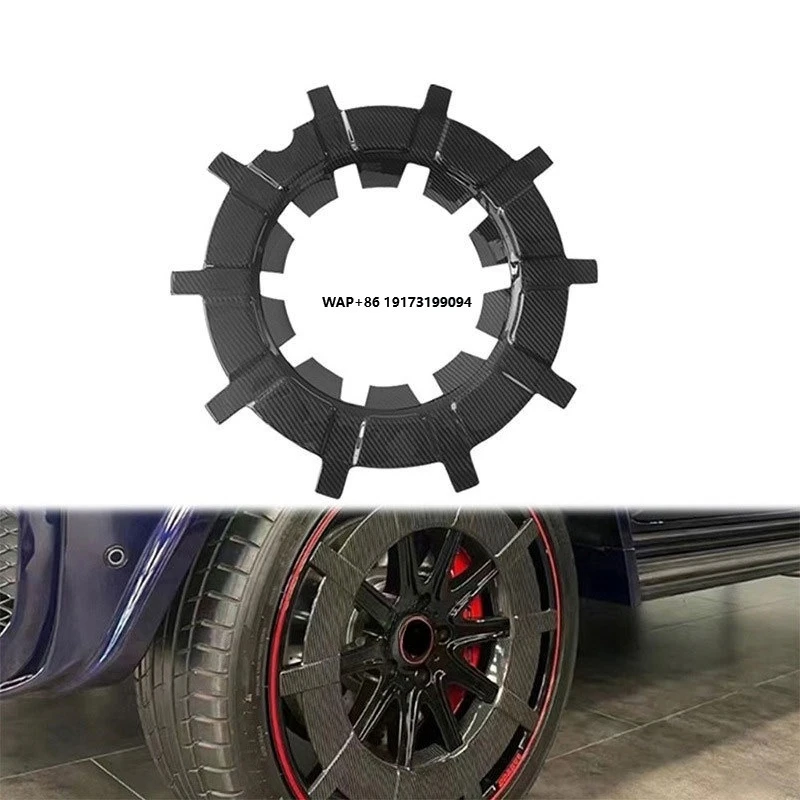 

For G Class W464 Real Carbon Fiber Car Wheel Hub Cover Trim Protector Exterior Trim Wheel Cover Trim 2019-2023