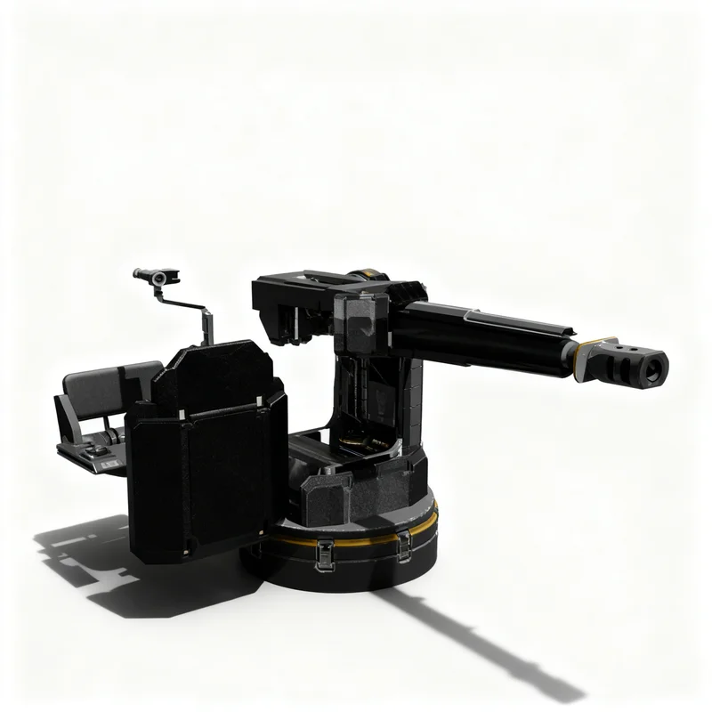 140-teiliges MOC Icons Helldivers 2 Sentry Stratagems Modellbausatz Architektur-Weihnachtsgeschenk Lernspielzeug für Kinder