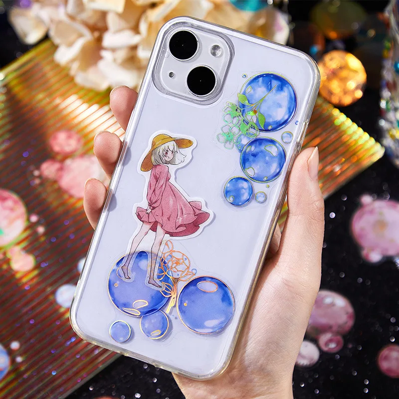 20 قطعة سلسلة جزيرة الفقاعات الحالمية ملصقات الحيوانات الأليفة الديكور الإبداعي DIY بها بنفسك سجل القصاصات اليدوية مادة الكولاج ملصقات القرطاسية